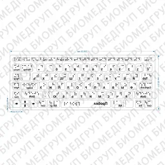 Тактильная наклейка на клавиатуру 110х290 Прозрачный