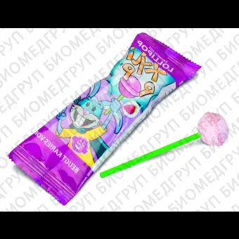 Леденец со 100 ксилитом XyliPOP Lolli, клубника, 1 шт. 6 г