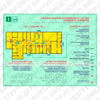 Мнемосхема тактильная светонакопительная 600x800 из ПВХ