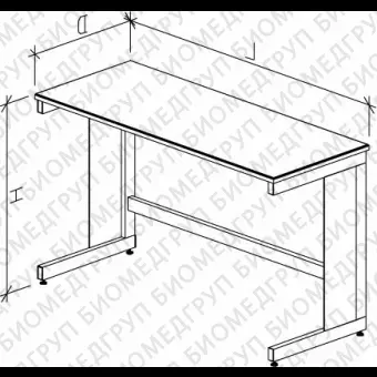 Стол лабораторный высокий, 1800х750х900, столешница Wilsonart бортиком