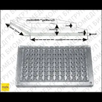 Магнитный сепаратор для 96лун. планшет, ПЦРстрипов, DynaMag96 Bottom, Thermo FS, 12332D