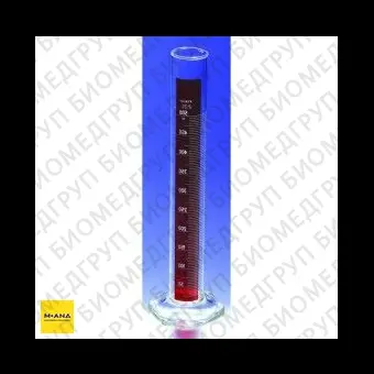 Цилиндр мерныи, 1000 мл, класс B, ц.д. 10 мл, БС, стекл. основ., ТС, Lifetime Red, 1 шт./уп., Pyrex Corning, 30421L