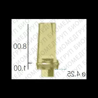 Абатмент прямой, переустанавливаемый, анат. шейка SwedenMartina 4.25 мм х 12 мм шейка 1 AMDR4251
