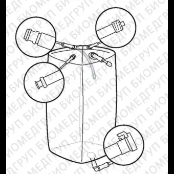 Мешки для сбора, хранения и транспортировки культуральной жидкости 3D Productainer BPCs, 200 литров, материал CX514, 5 портов, Thermo FS, SH30652.03