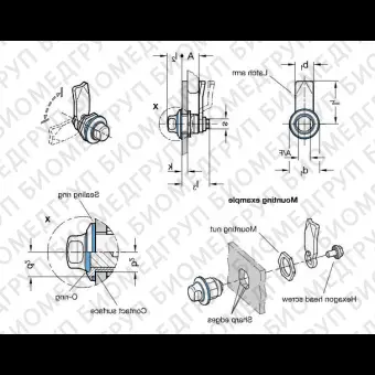 Врезной замок для шкафа раздевалки GN 1150