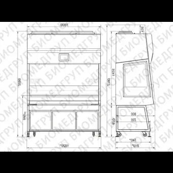 Шкаф биобезопасности класс II BMBIILaminarS.1,8 SAVVY SL