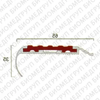 Накладка на ступени HSD65 угловая противоскользящая
