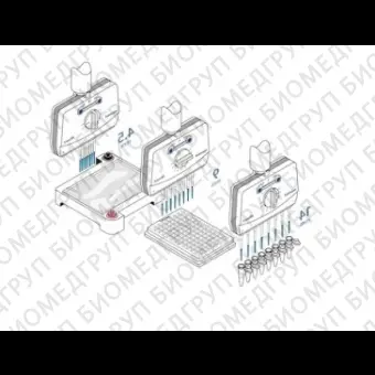 Автоматическая пипетка механическая 1201200 мкл, 4канальная, с переменным расстоянием между наконечниками Research plus Move It, Eppendorf, 3125000184