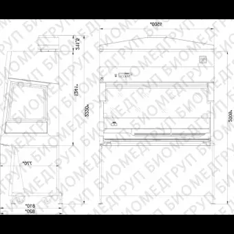 Бокс шкаф биологической безопасности, класс II тип B2, ширина рабочей поверхности 150 см, БМБIIЛАМИНАРС 1,5, Ламинарные системы, 1RB.00315.0