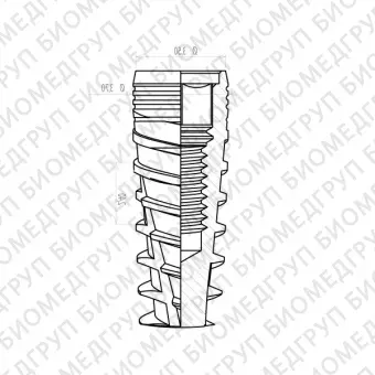 Цилиндрический конический зубной имплантат IDBIO