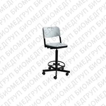 Кресло высокое на винтовой опоре с сиденьем и спинкой из пластика КР19В