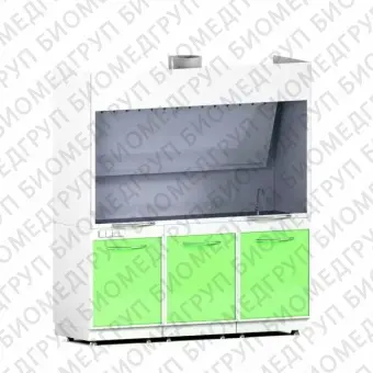 Шкаф вытяжной закрытого типа ARLV3 с мойкой, краном, тройной розеткой и светильником, металл в полимере