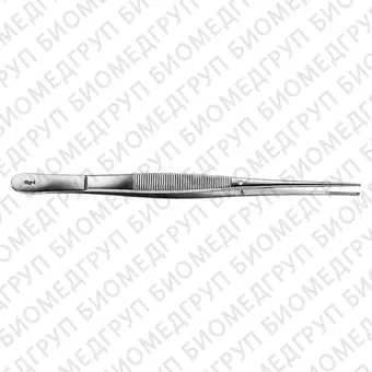 BD670R  пинцет хирургический по Waugh, зубчики 1х2, длина 180 мм