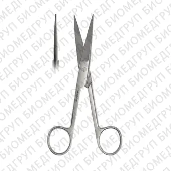 Ножницы хирургические вертикальноизогнутые Standard, остроконечные, длина 120 мм