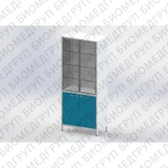 Шме2см  шкаф закрытого типа, 2 секции, дверца из стекла с алюминиевым профилем