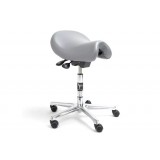 Эрготерапевтический специальный стул-седло, большое сиденье, large seat, премиум кожа, со спинкой