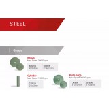 Полир STEEL Обработка NiCr-сплавов и сплавов драг/мет. 1шт. Reddish Stone (L41B2N 22 мм х 3,7 мм Зеленый Линза)